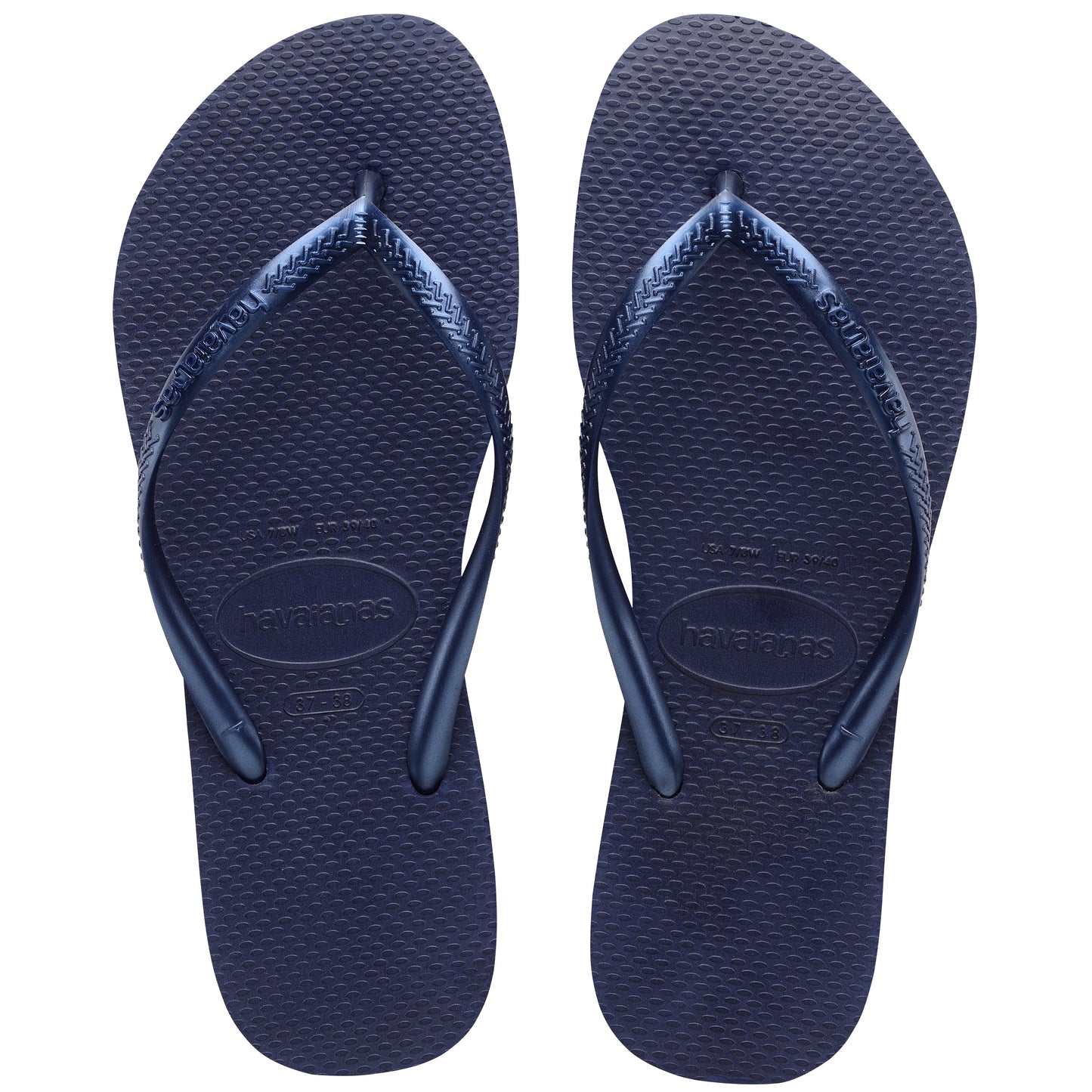 Slim Metallic Thongs