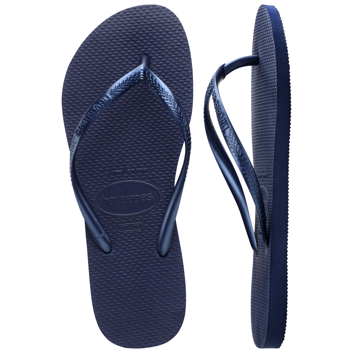 Slim Metallic Thongs
