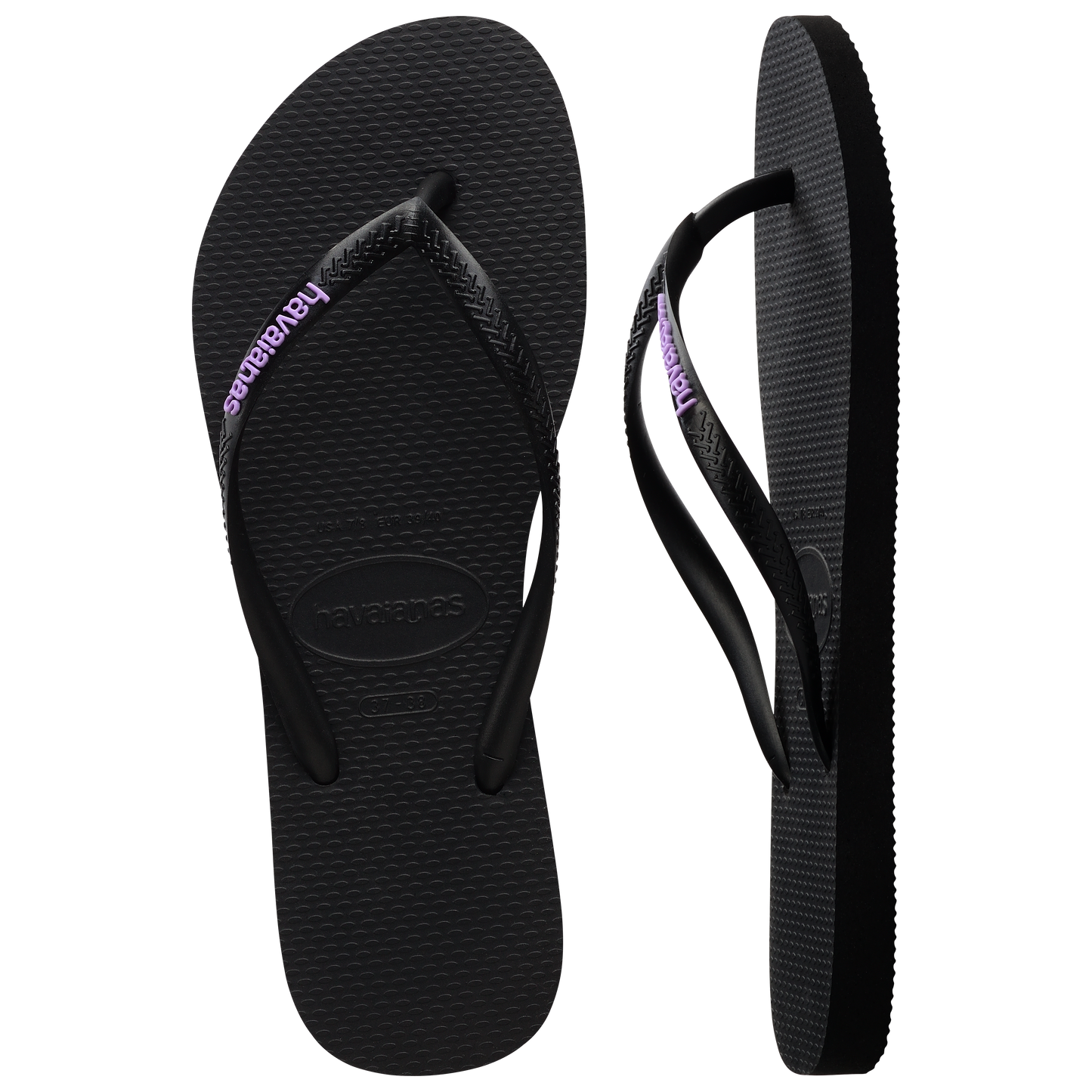 Slim Rubber Logo Thongs