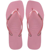Slim Square Metal Logo Thongs