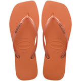 Slim Square Metal Logo Thongs