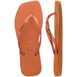 Slim Square Metal Logo Thongs