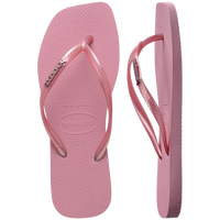 Slim Square Metal Logo Thongs