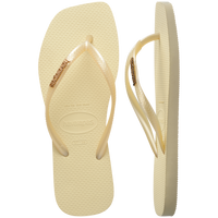 Slim Square Metal Logo Thongs