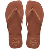Slim Square Toe Logo Thongs