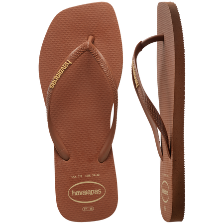 Slim Square Toe Logo Thongs