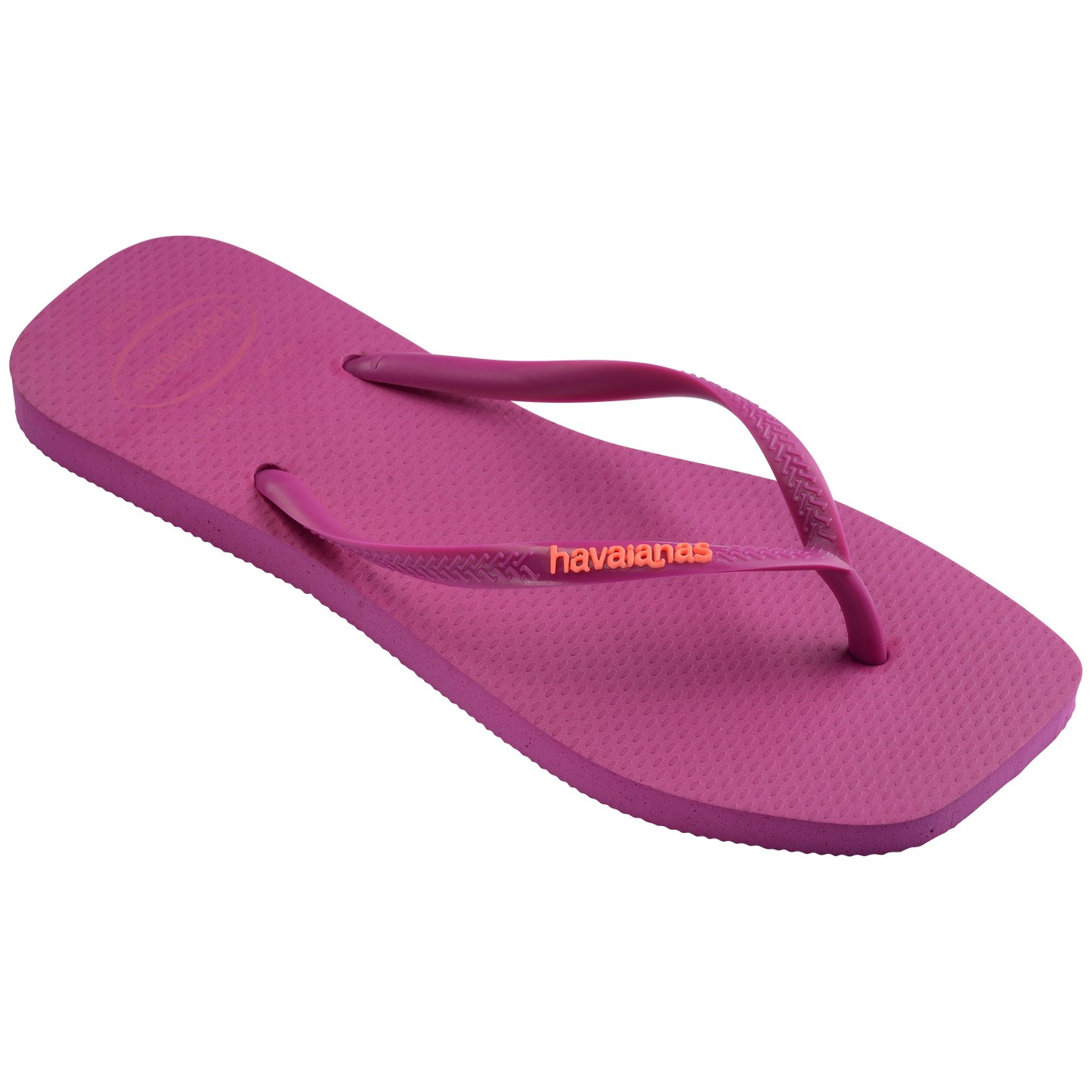 Slim Square Toe Logo Thongs