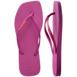 Slim Square Toe Logo Thongs