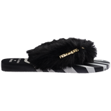 Dolce & Gabbana Animals Faux Fur Zebra Thongs