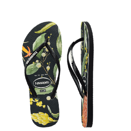 Kids Slim Fauna Bush Flower Thongs