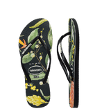 Kids Slim Fauna Bush Flower Thongs