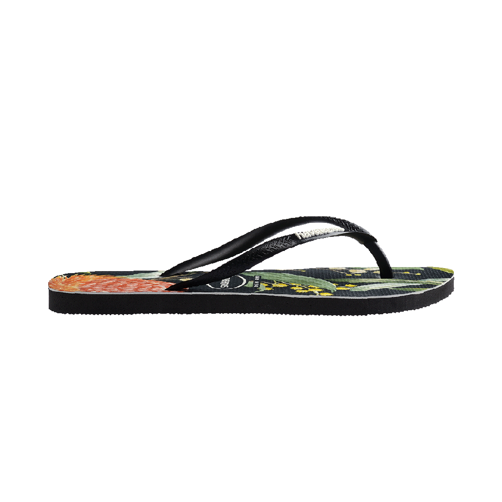 Kids Slim Fauna Bush Flower Thongs
