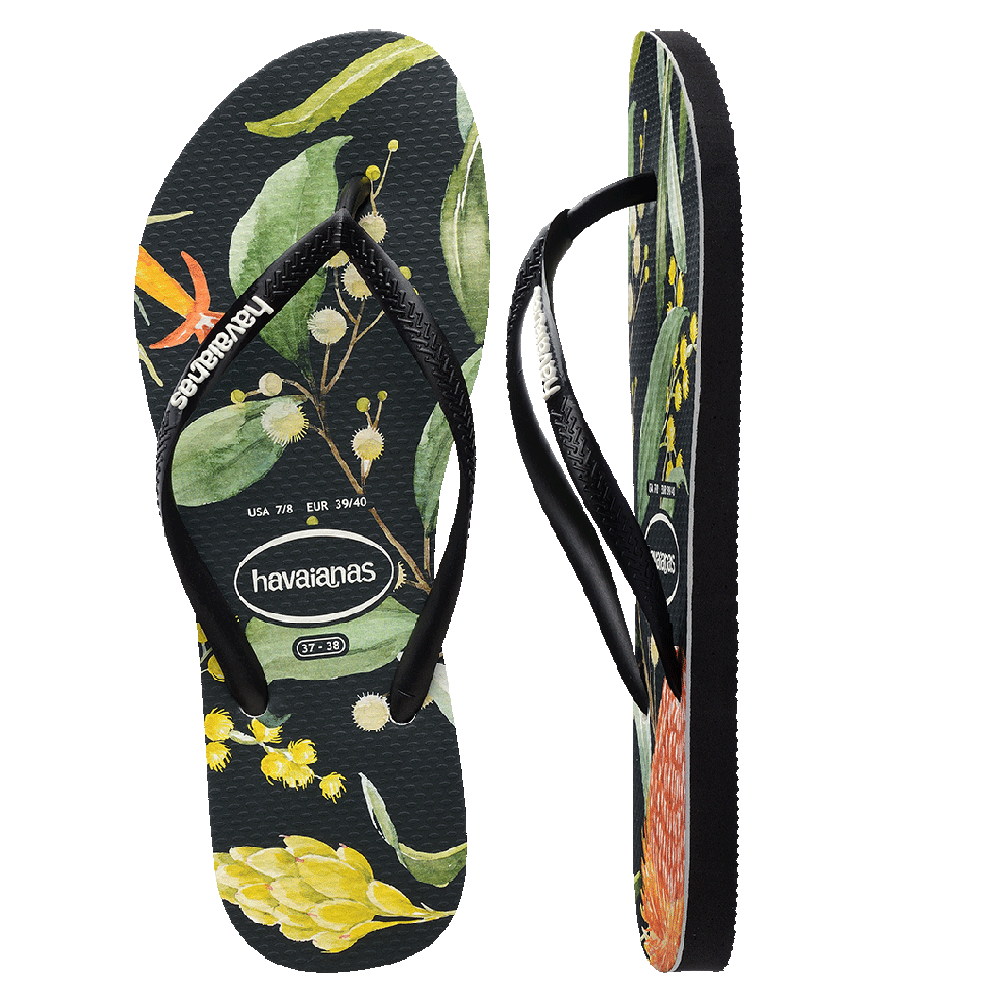 Slim Fauna Bush Flower Thongs