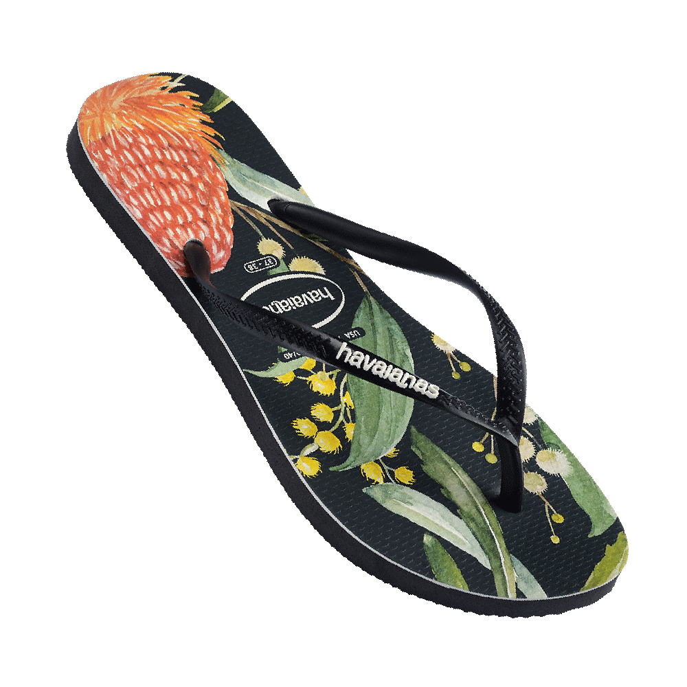 Slim Fauna Bush Flower Thongs