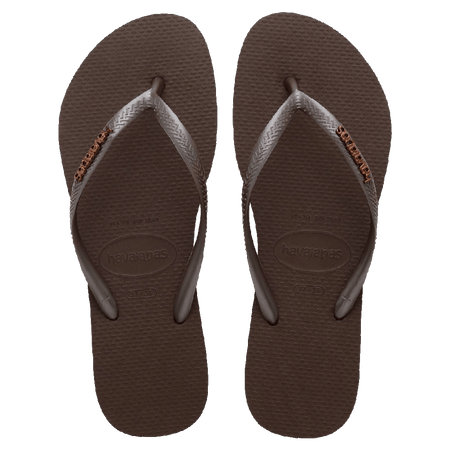 Slim Metal Logo Thongs