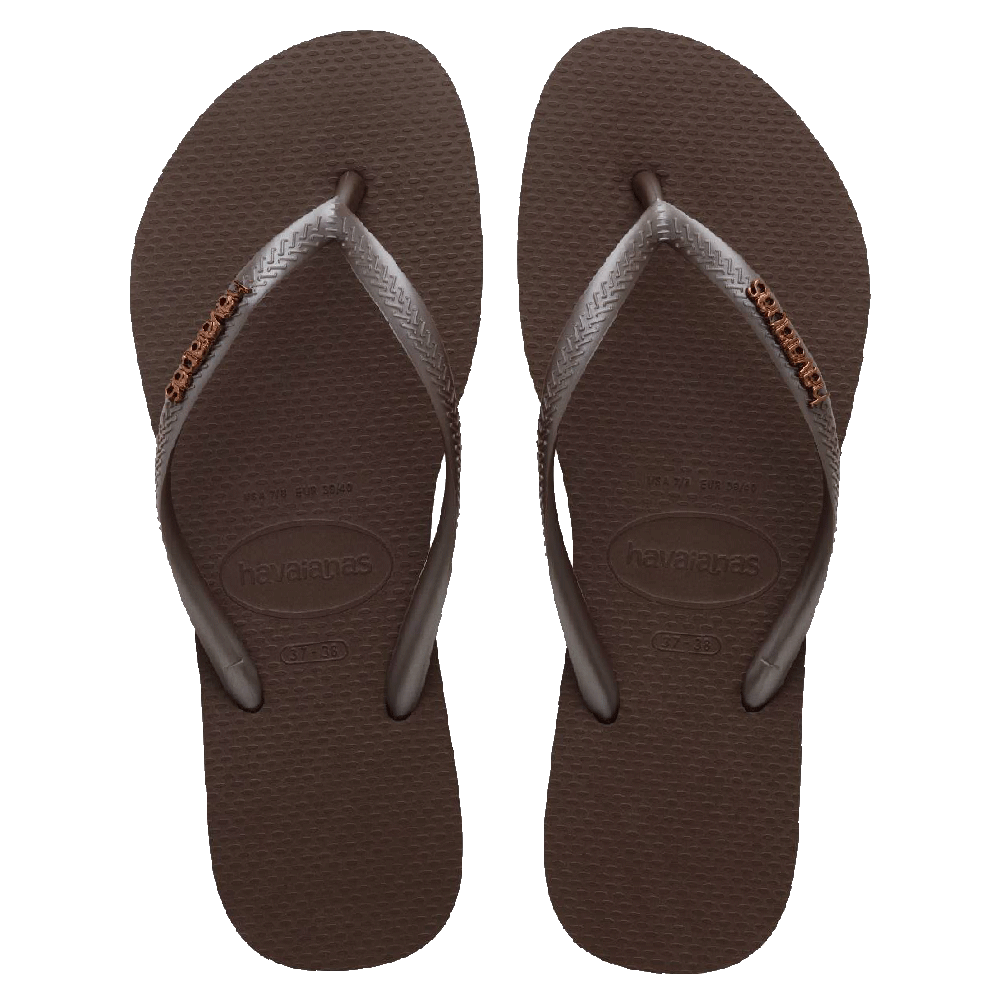 Slim Metal Logo Thongs