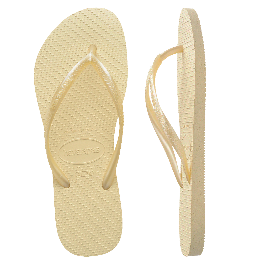 Slim Metallic Thongs