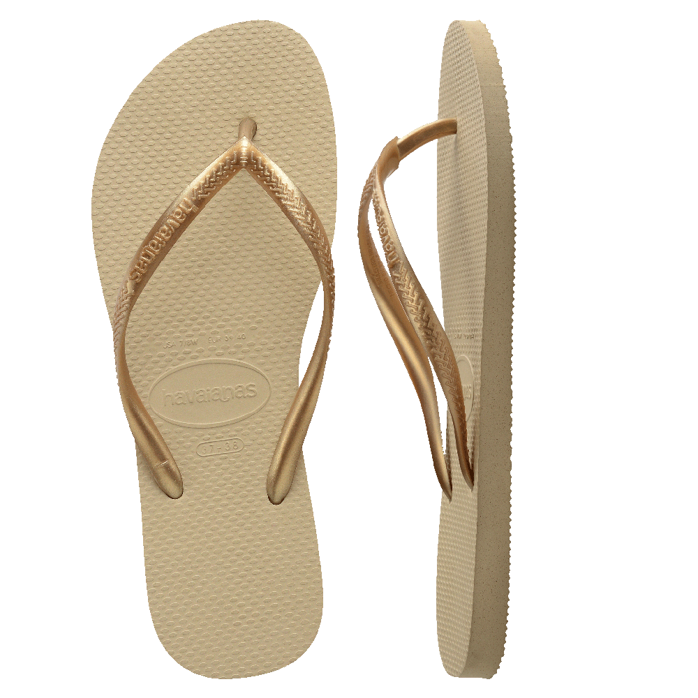 Slim Metallic Thongs