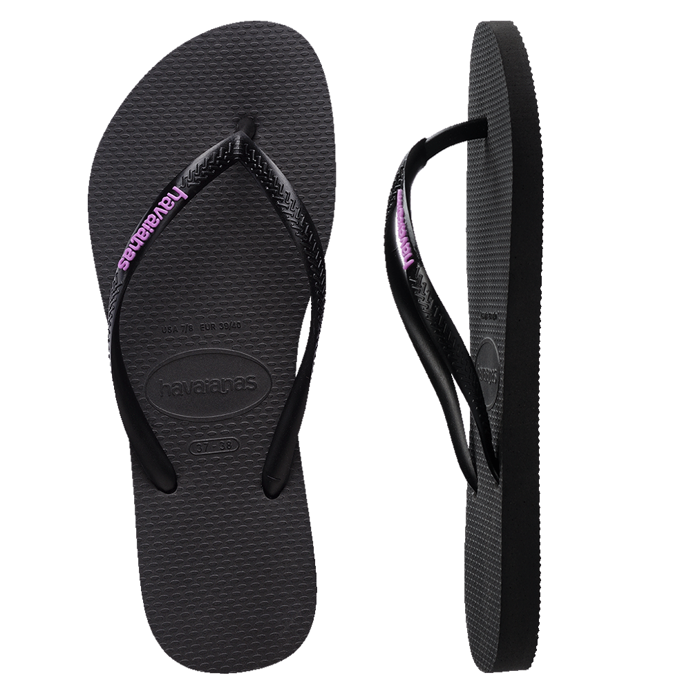 Slim Rubber Logo Thongs