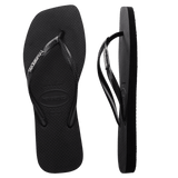 Slim Square Toe Metal Logo Thongs - Havaianas Australia