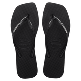 Slim Square Toe Metal Logo Thongs - Havaianas Australia