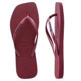 Slim Square Metal Logo Thongs