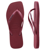 Slim Square Metal Logo Thongs