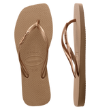 Slim Square Metal Logo Thongs