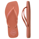 Slim Square Toe Logo Thongs