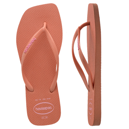 Slim Square Toe Logo Thongs