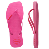 Slim Square Toe Logo Thongs