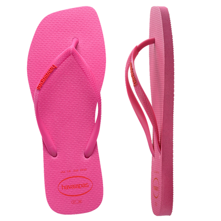 Slim Square Toe Logo Thongs