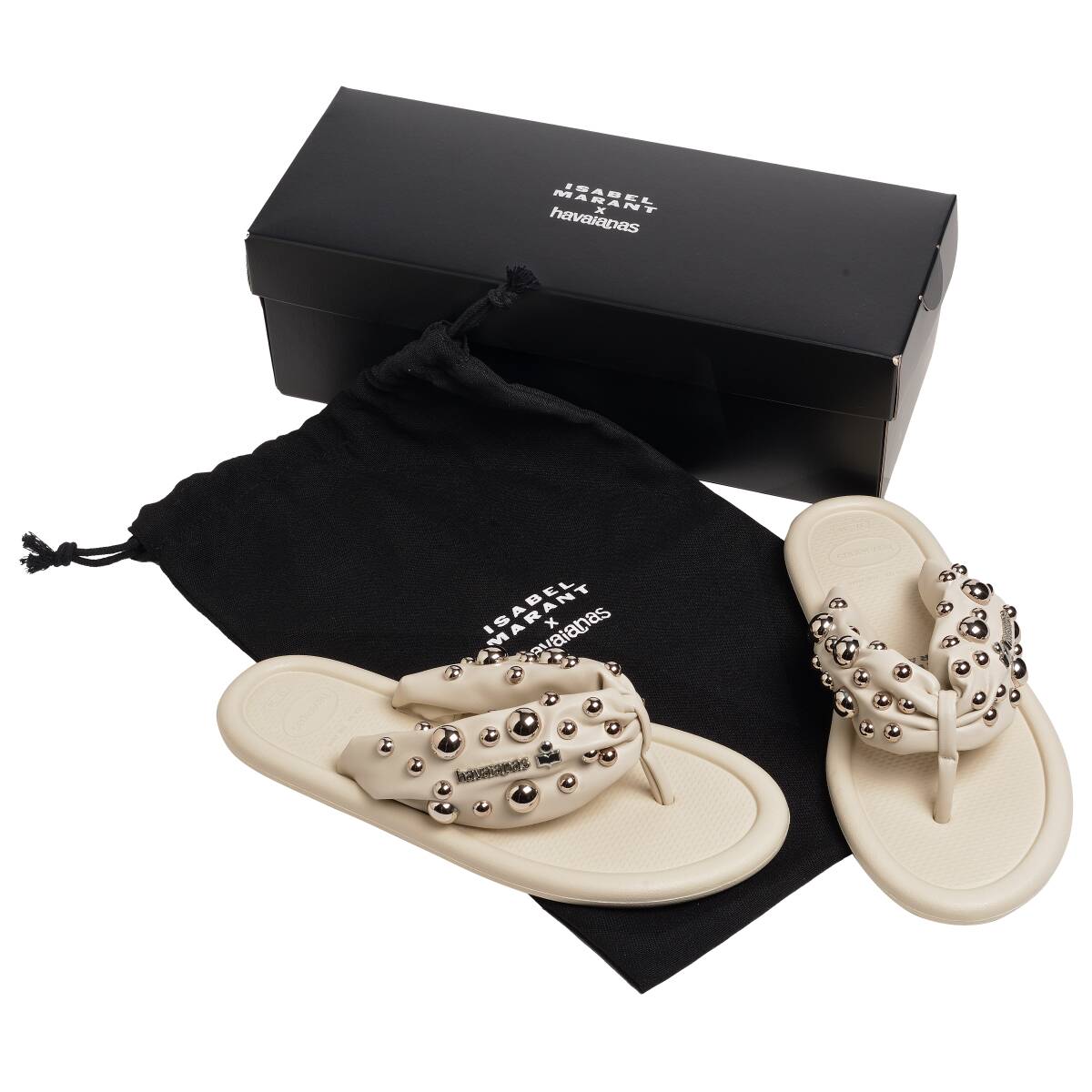 Isabel Marant Maxi Puffed Studs Thongs