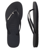 Slim Metal Logo Crystal Thongs - Havaianas Australia