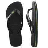 Brazil Logo Black Thongs