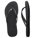 Slim Crystal SW ll Black Thongs