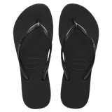 Slim Flatform Black Thongs