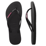 Slim Metal Logo Thongs - Havaianas Australia