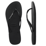 Slim Metal Logo Thongs - Havaianas Australia