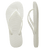 Slim Metallic White Thongs