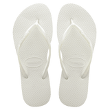 Slim Metallic White Thongs