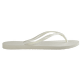 Slim Metallic White Thongs